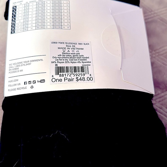 HUE ponte leggings NWT - Picture 6 of 7